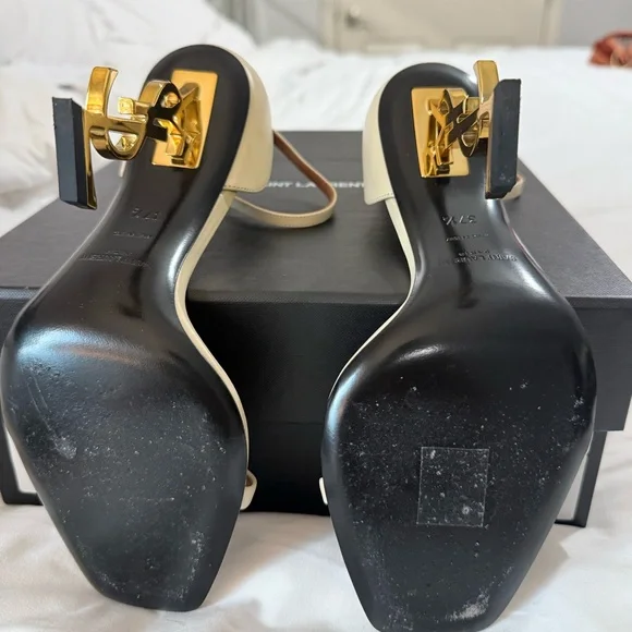 SAINT LAURENT OPYUM SANDAL HEELS - Picture 7 of 10